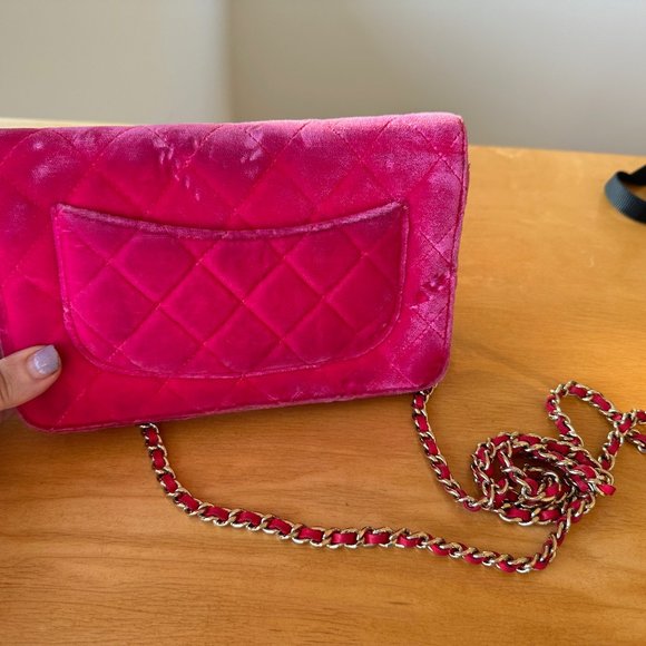 velvet chanel purse